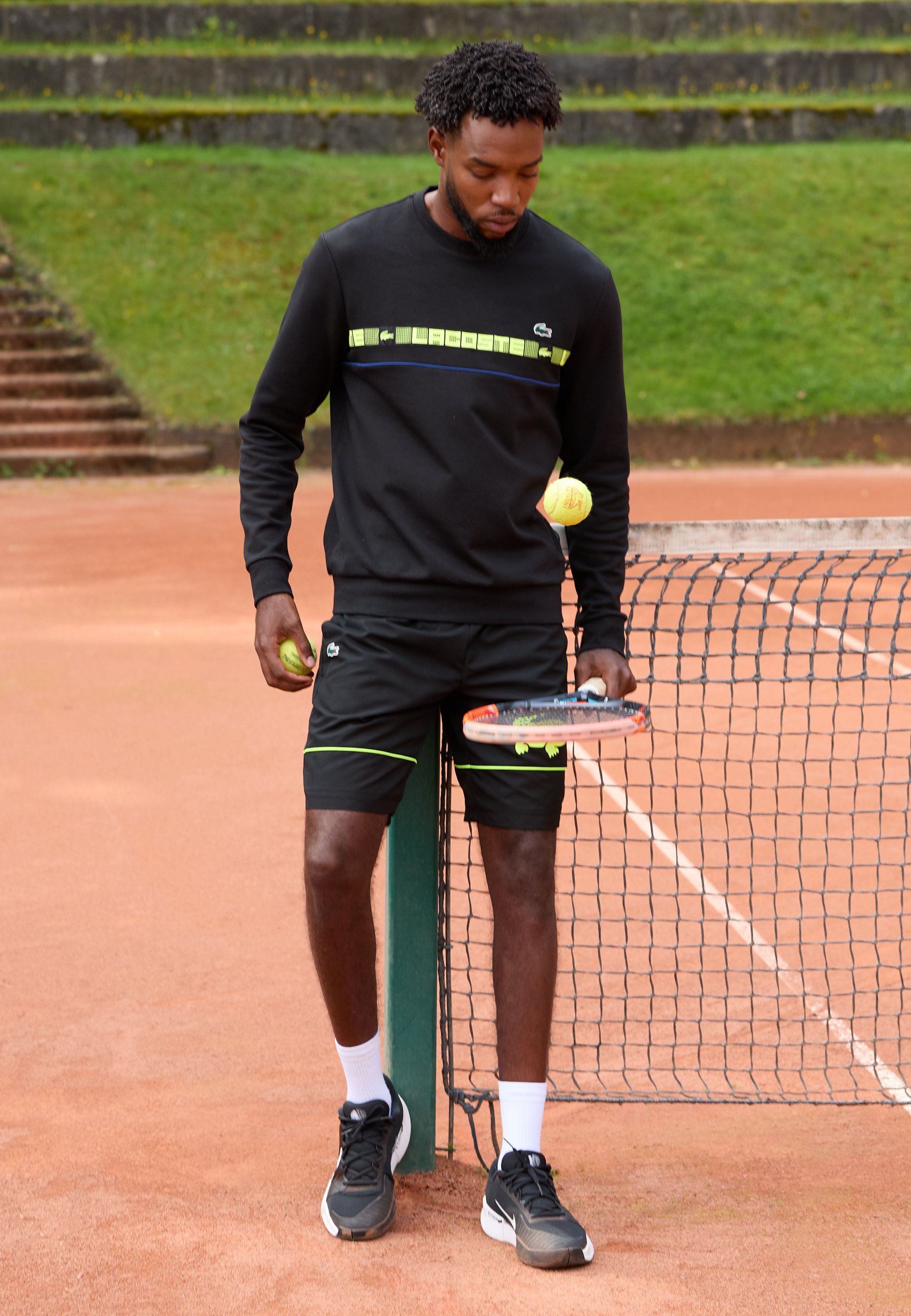 Lacoste Sport sportshorts - zwart/fluo geel
