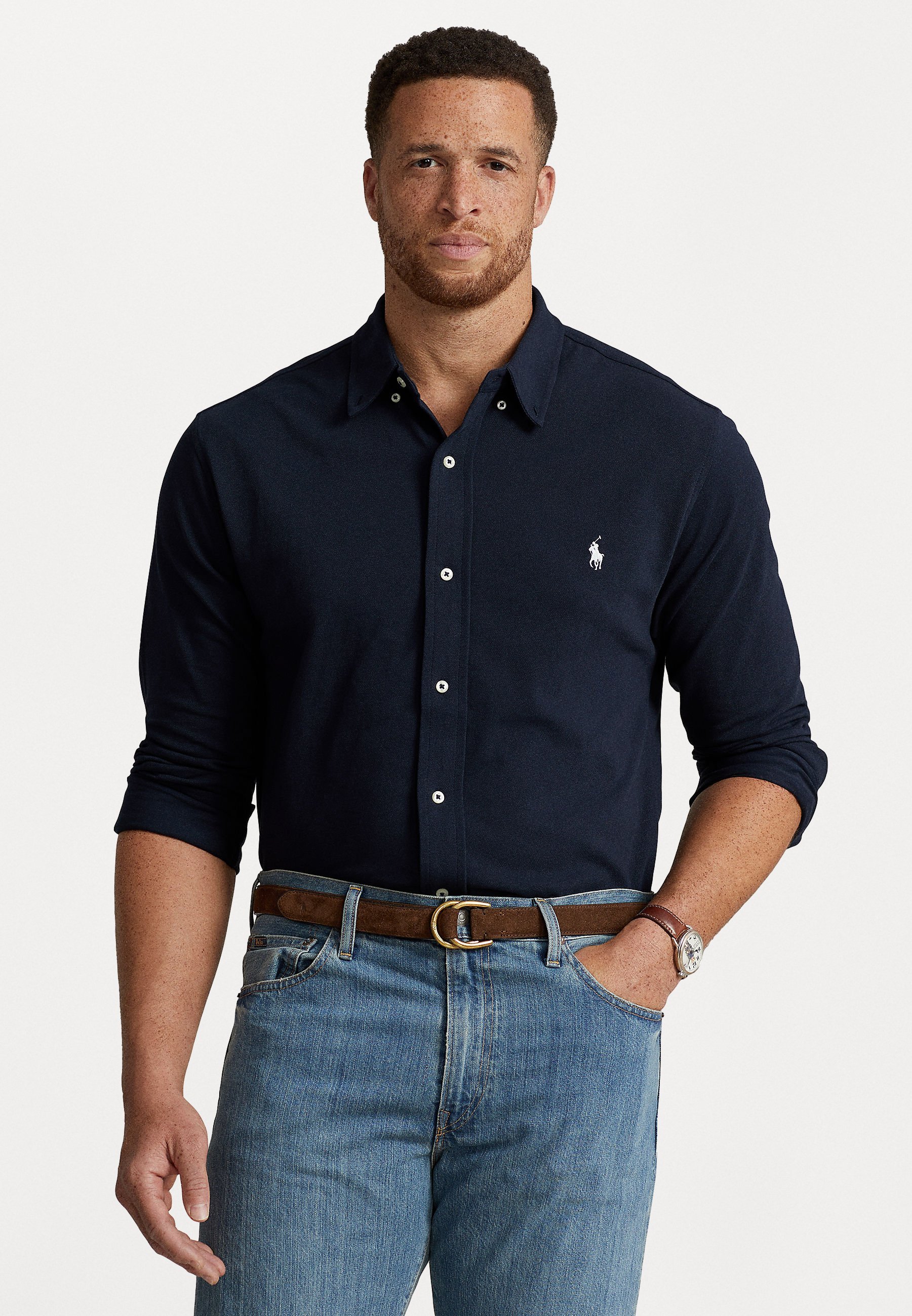 Polo Ralph Lauren Big & Tall Federleichtes Mesh-Hemd - Hemd - Fliegerblau