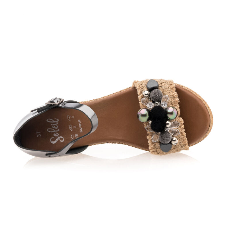 Grijze damessandalen / open teenschoenen