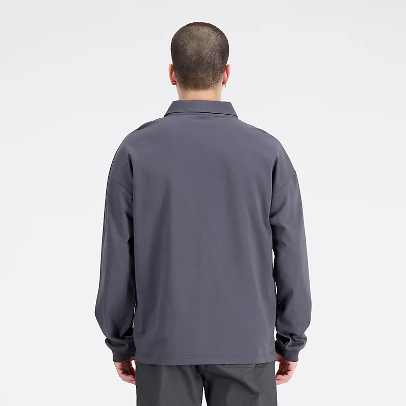 Polo shirt met lange mouwen voor heren, met een rechte snit voor sport - BLACKTOP