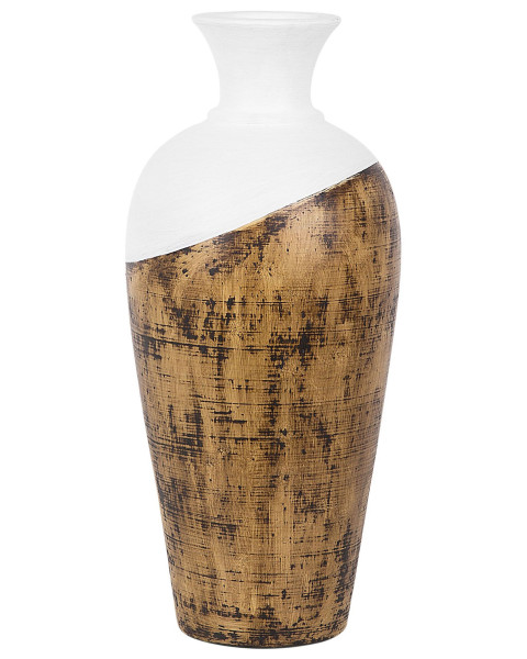 Wazon dekoracyjny 44 cm brązowo-biały