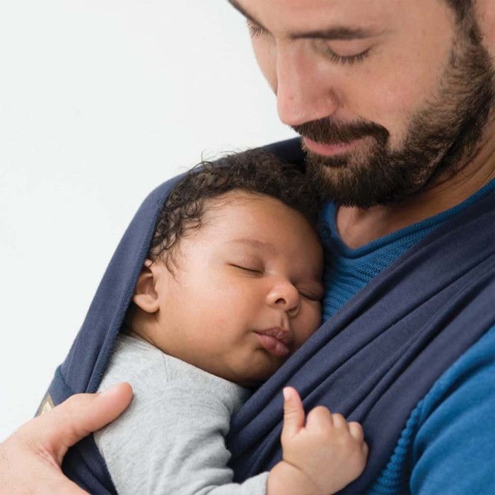 Écharpe De Portage - Babylonia Baby Carriers - Modèle TRICOT-SLEN - 100% Coton Organique - 500 cm - Bleu Jeans