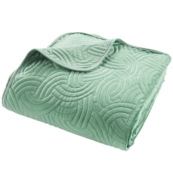 Narzuta zielona 220x240 cm i 2 poszewki - ADANA - II