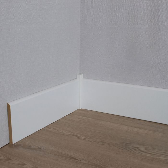 PROVISTON plinthe arrondie mélaminé blanc plinthe MDF 10 x 100mm
