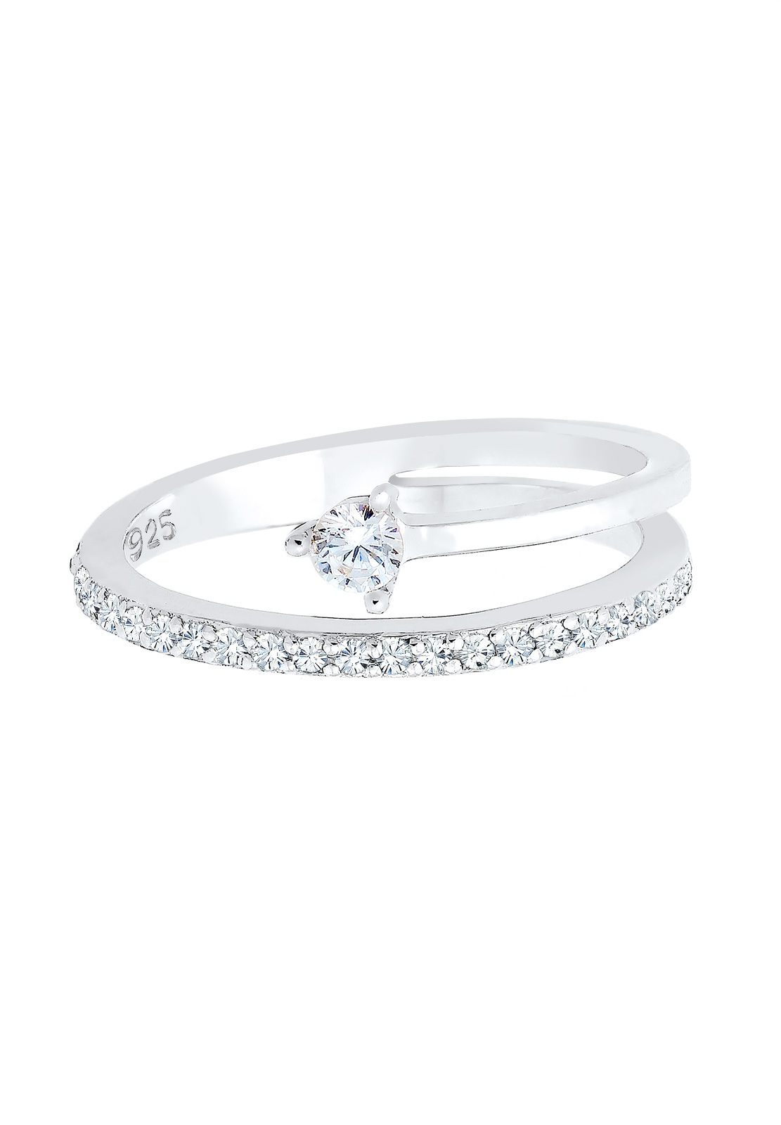 Elli Femme Motif de Flèche avec Cristaux de Zircone et Cristaux en Argent Sterling 925