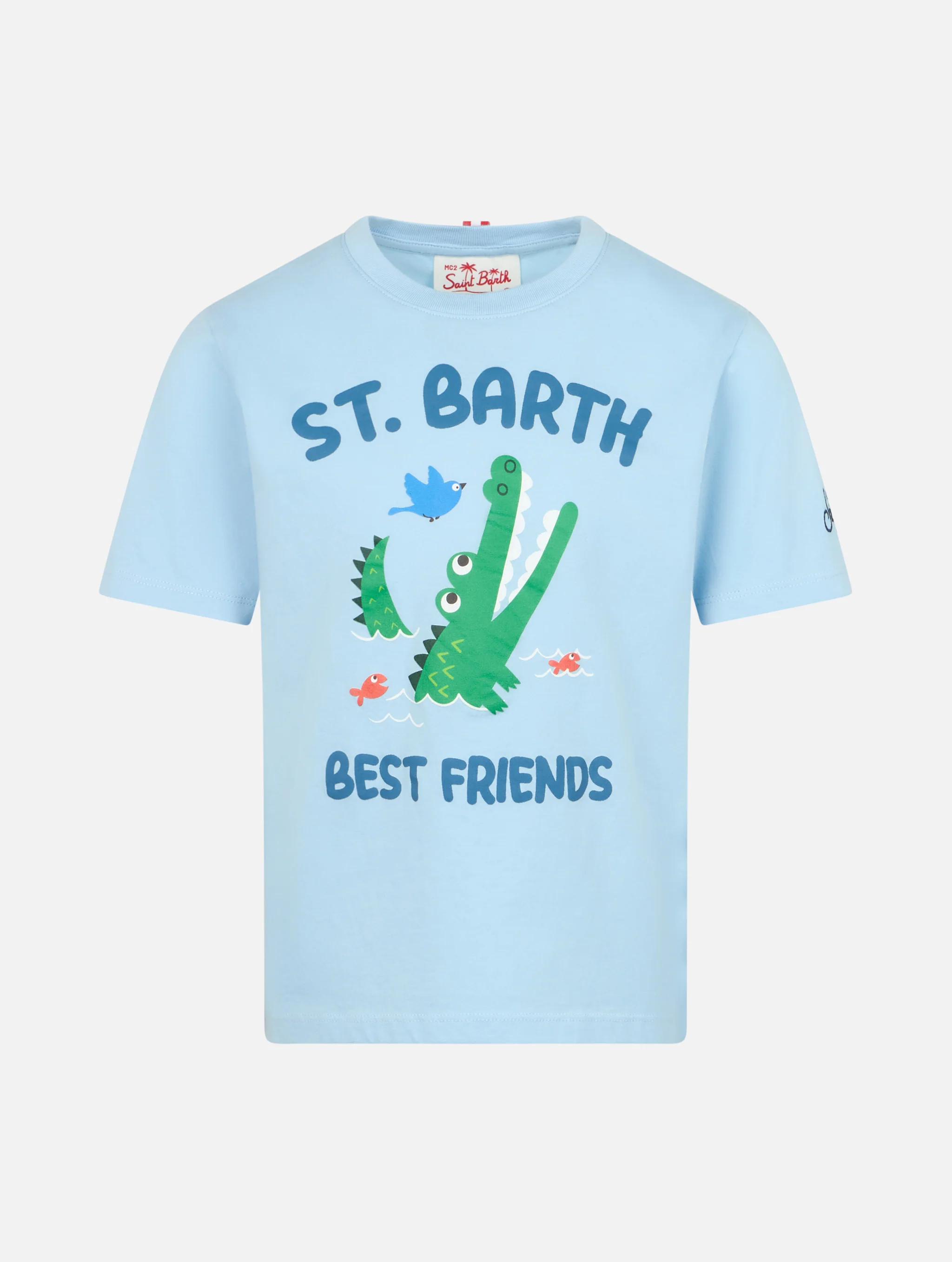 St. Barth beste vriend katoenen T-shirt met krokodillenprint voor kinderen