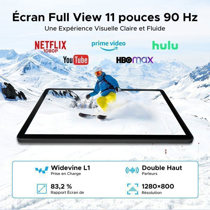 Tablet AORLYM P11 Android 16, tableta Unisoc T7250 de 11 pulgadas, 48 GB + 128 GB, tableta con lápiz óptico, batería de 8800 mAh, cámara de 13 MP, Gemini AI - Gris