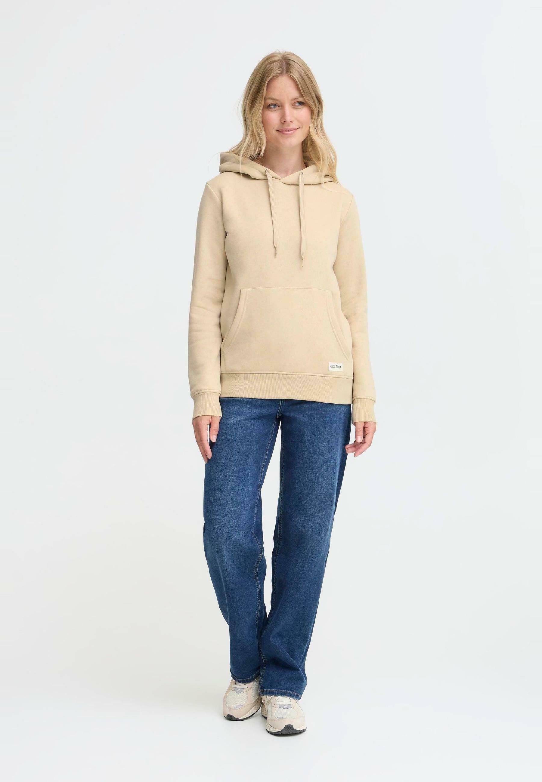Oxmo OXKAREN - Sweat à capuche - oyster