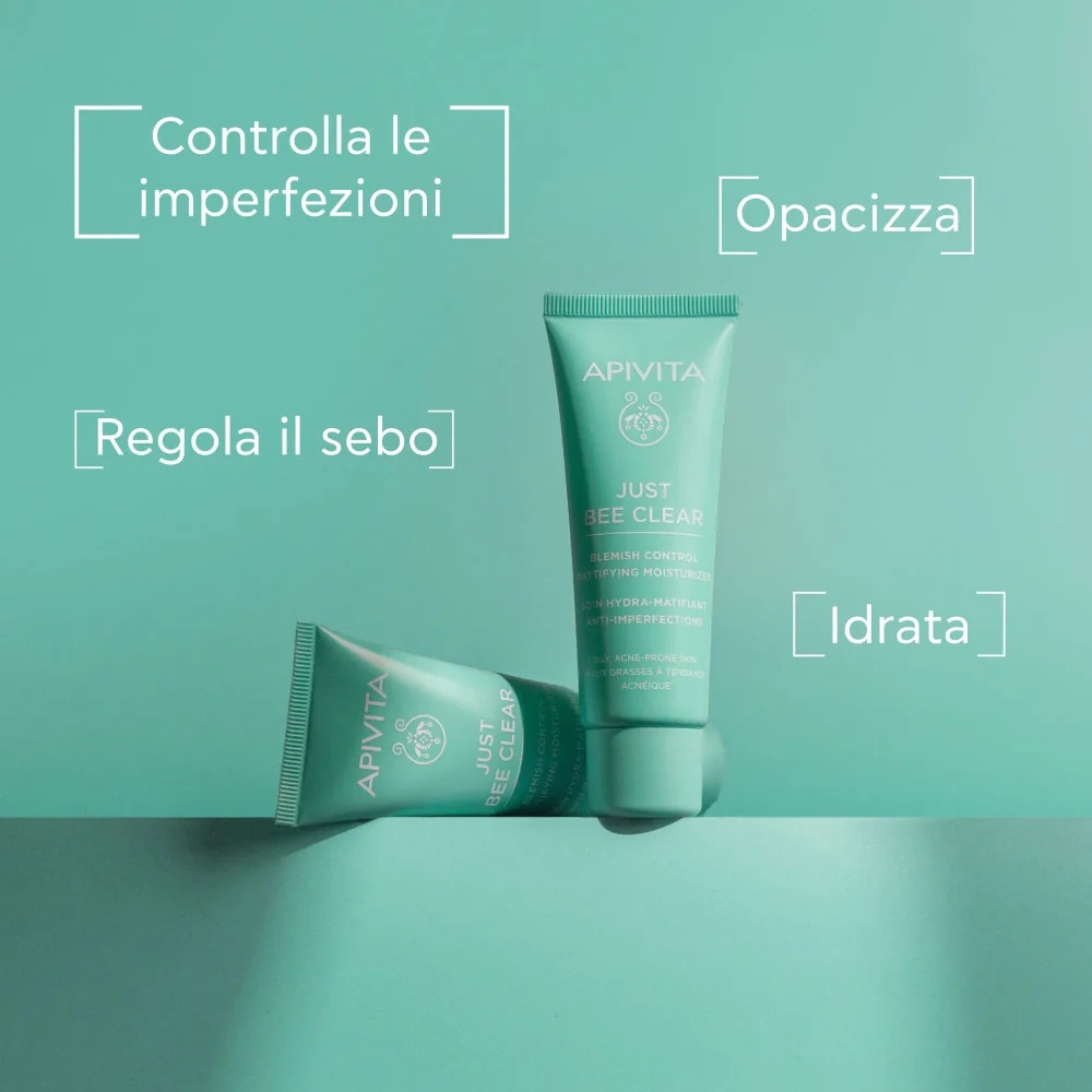 APIVITA Apivita Just Bee Clear Hydra 40 ml ματ ενυδατική κρέμα