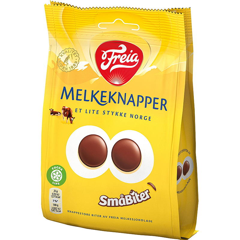 Botones de leche Freia 145 g piezas pequeñas Freia