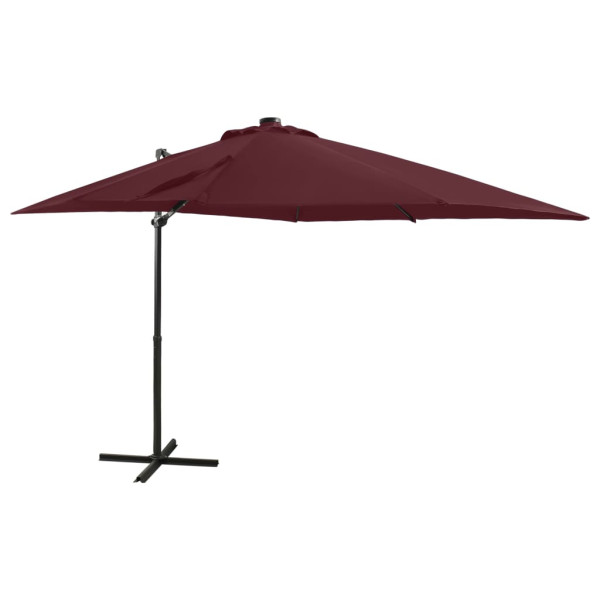 Parasol wiszący Czerwony 250 cm vidaXL