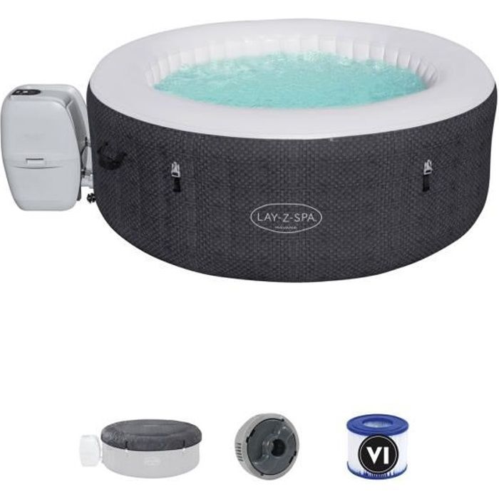 Spa hinchable BESTWAY - Lay-Z-Spa Havana - 180 x 66 cm - De 2 a 4 personas - Redonda