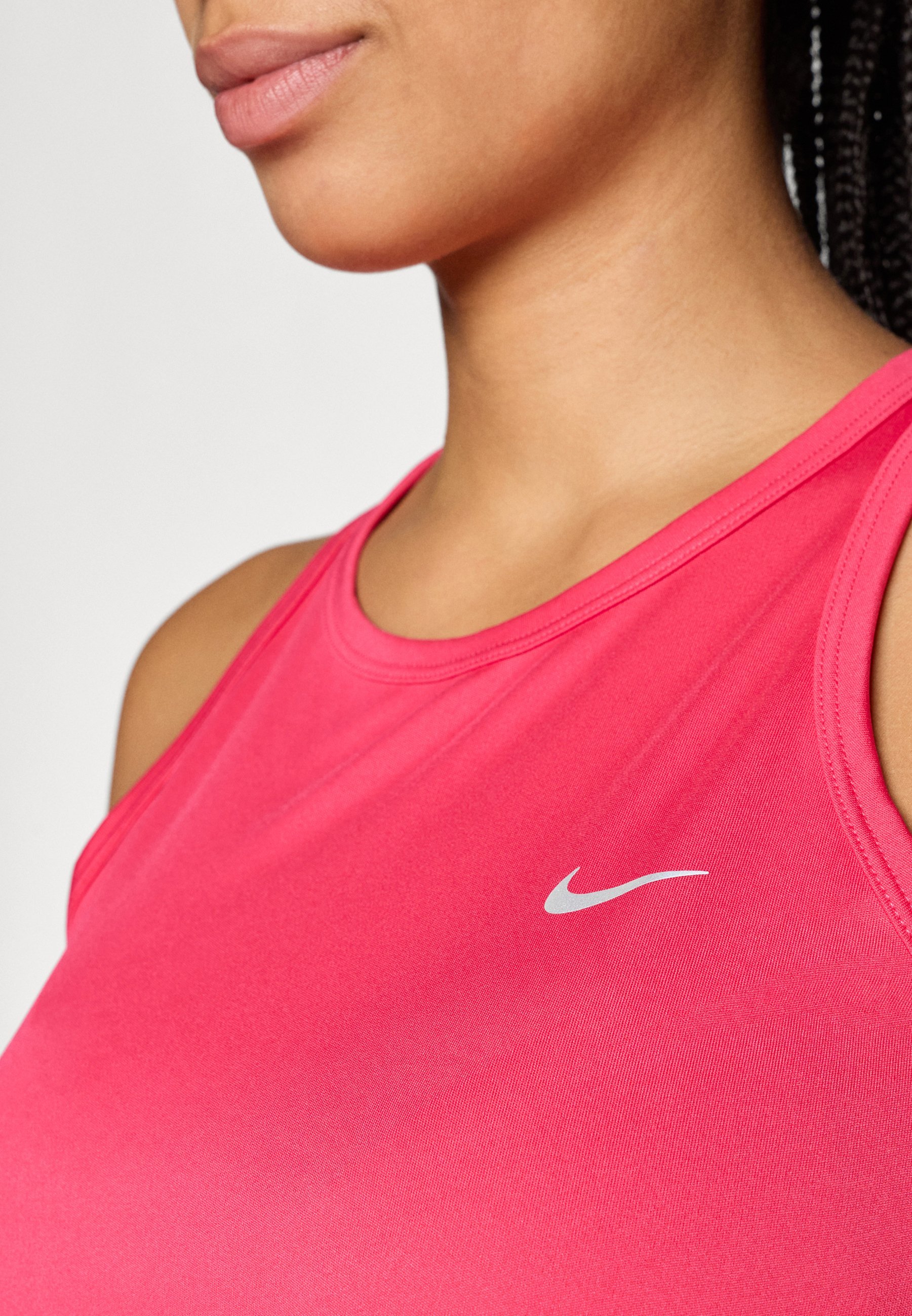 Nike Performance TEMPO TANK - Top - rush pink/reflecterend zilverkleurig