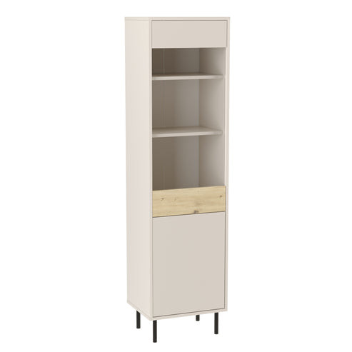 Witryna 190 cm wysokości, Kaszmir/Dąb artisan Lola