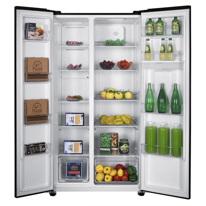 Refrigerador estilo americano GEDTECH™ GSBS510BL 510L (324L + 181L) - No Frost - Negro
