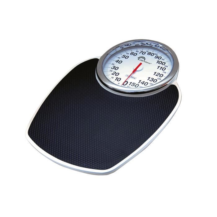 Balanza de baño - LITTLE BALANCE - 8135 - PRO M 160 - Balanza mecánica - 160 kg / 1 kg - Negro / Plata