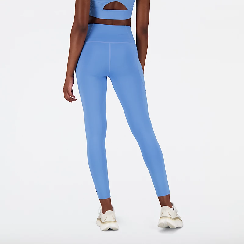 Damskie legginsy Shape Shield 7/8 z wysokim stanem i kieszeniami – HERITAGE BLUE