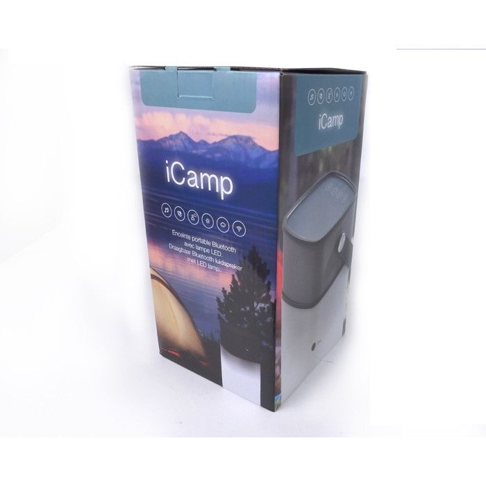 10W LED-lit Bluetooth speaker for outdoor camping.