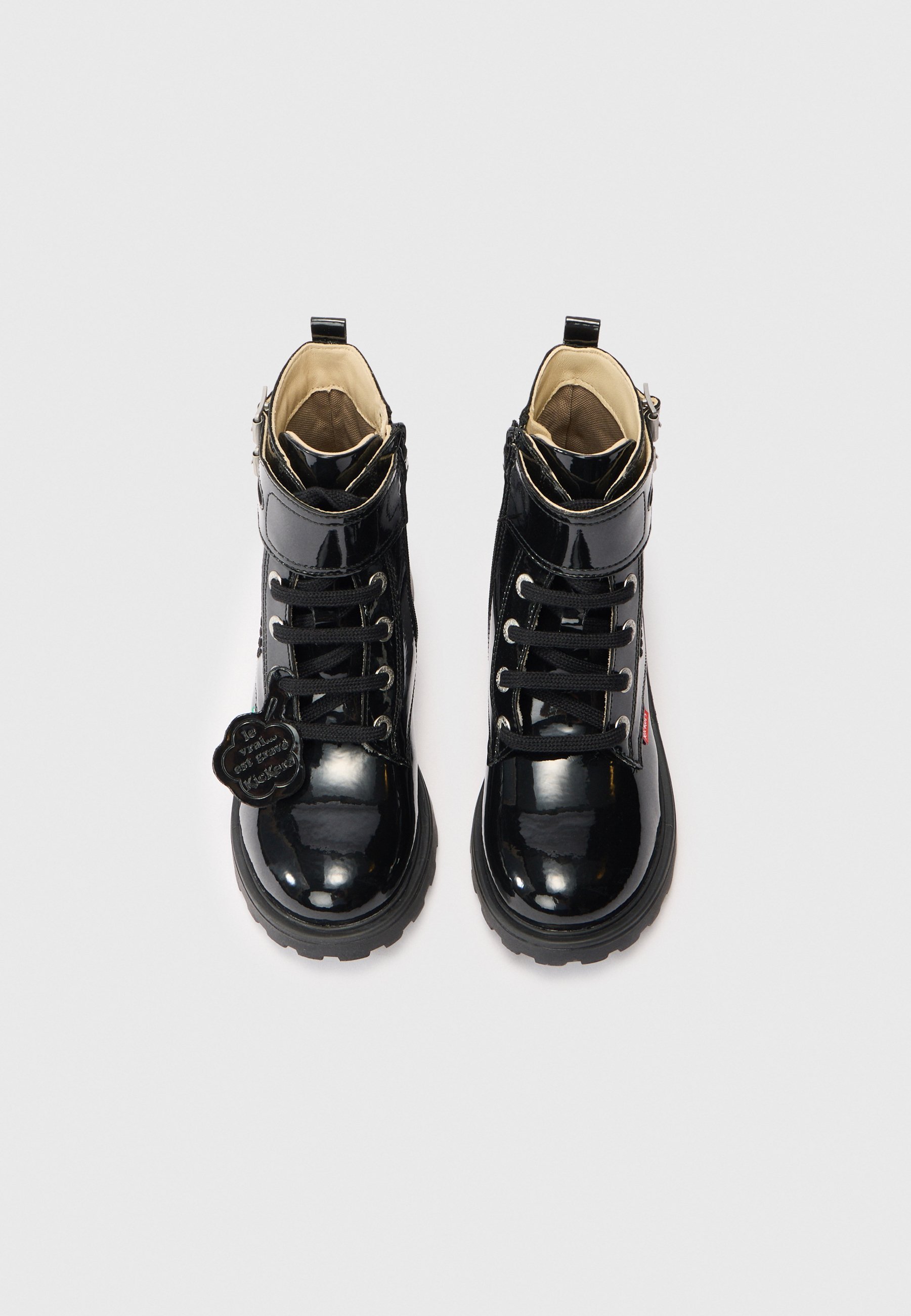 Kickers KICK BLUSH - Stivaletti stringati alla caviglia - neri