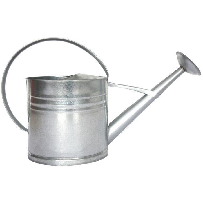 Arrosoir décoratif - ESSCHERT DESIGN - 62,5 cm - Zinc - 10 litres - Gris argenté