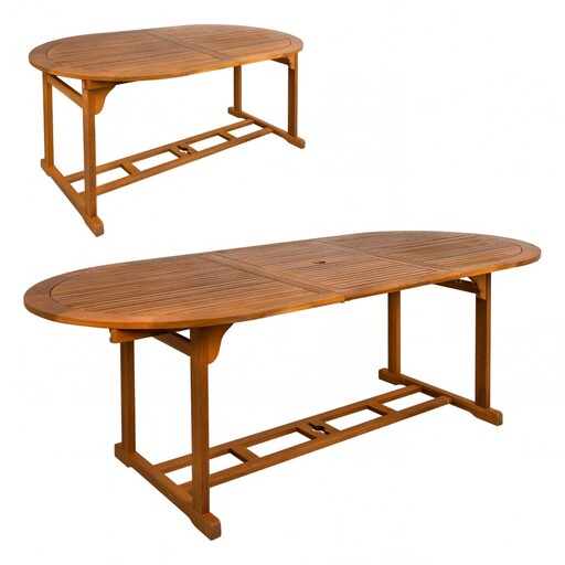  Table ovale extensible en bois Aktive