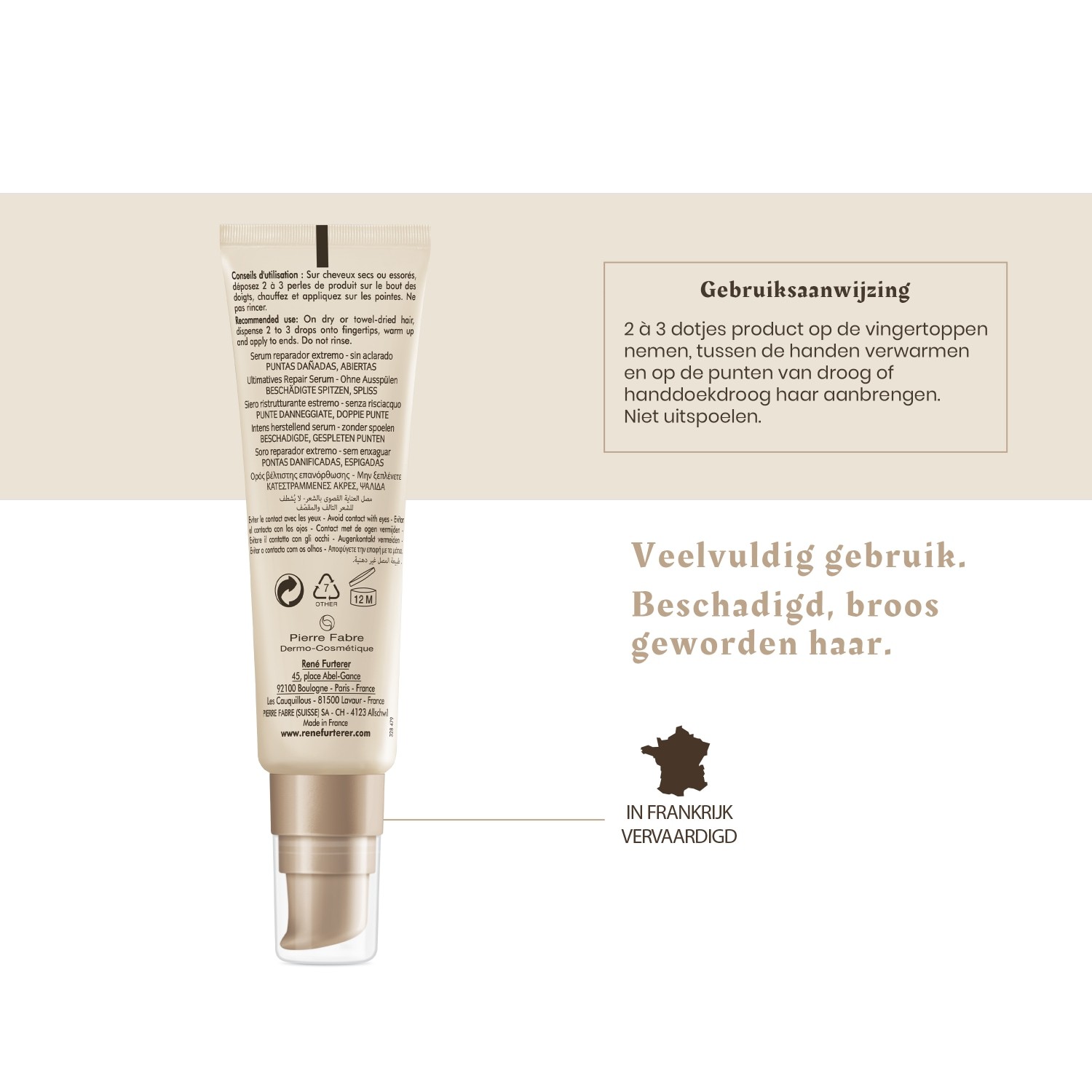 René Furterer matu serums Absolue Kératine Ultimate atjaunojošs serums - 30 ml