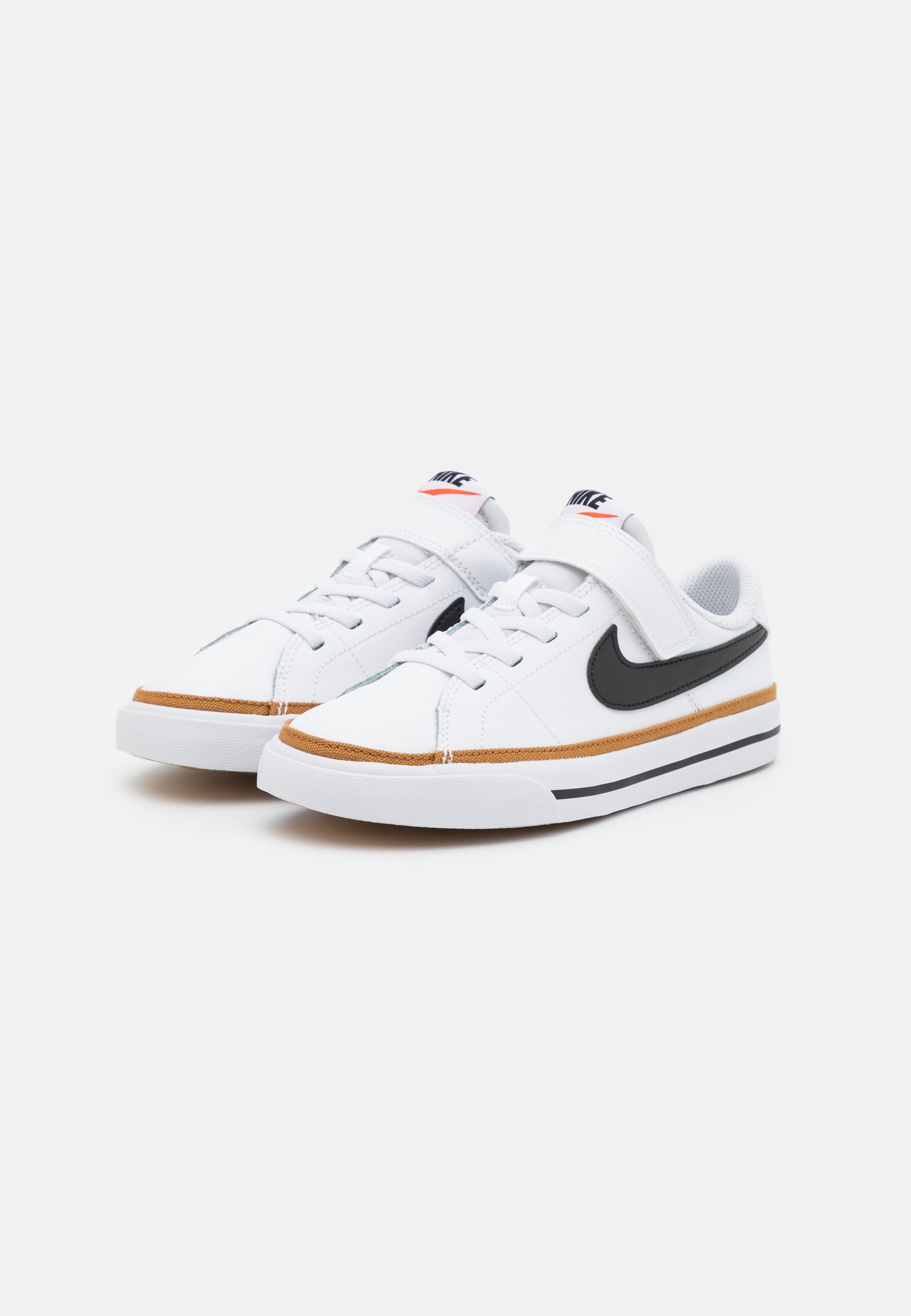 Nike Sportswear COURT LEGACY - Buty sportowe - biały/czarny/pustynna ochra/jasnobrązowy