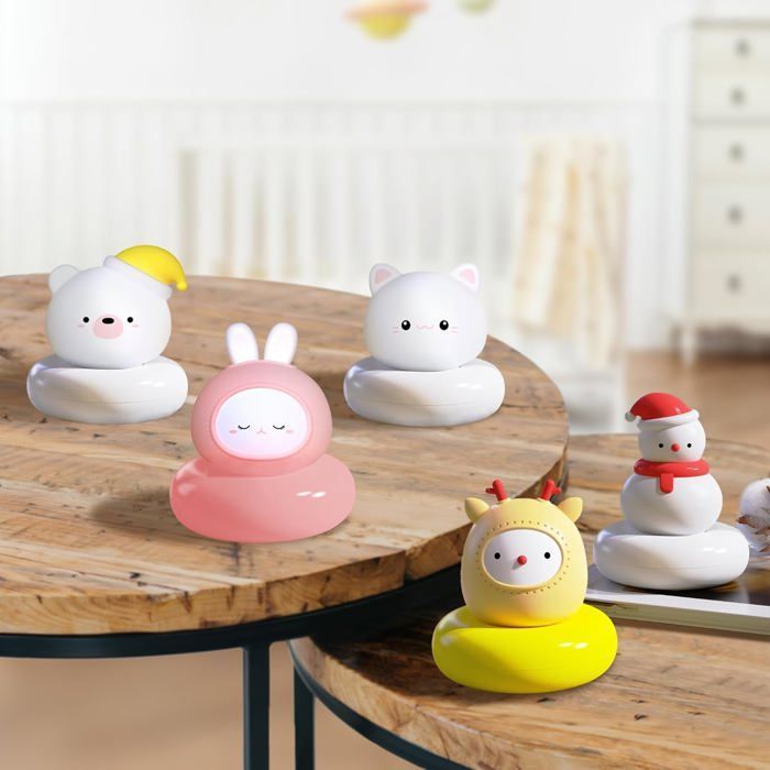 Lámpara de noche recargable con forma de oso para bebé, lámpara de noche para habitación infantil, regalo para un niño de 1 año.