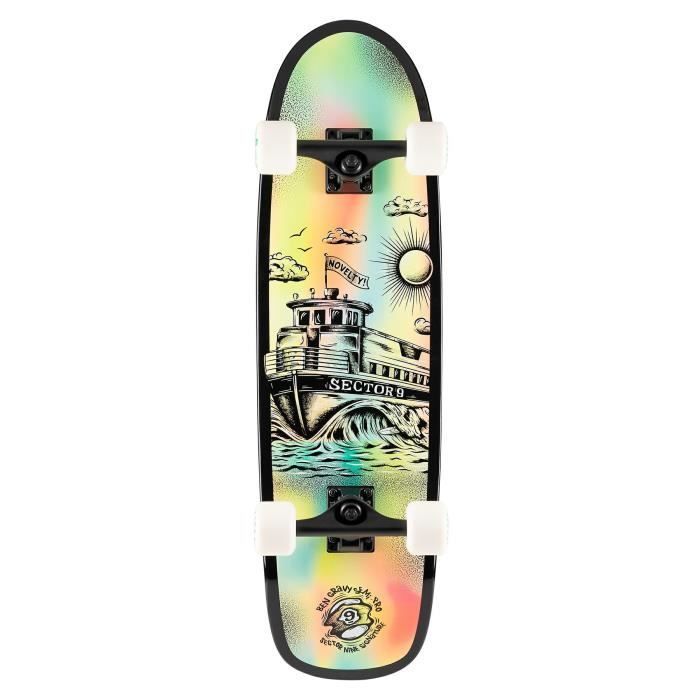 Planche de skate Sector 9 Ben Gravy Semi-Pro Barge - vert/jaune/noir - 31,5x8,8x14,25”