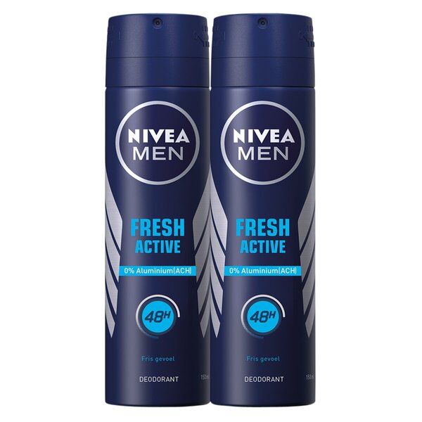 NIVEA Men Fresh Active Deodorant Spray<br>2 x 150ml