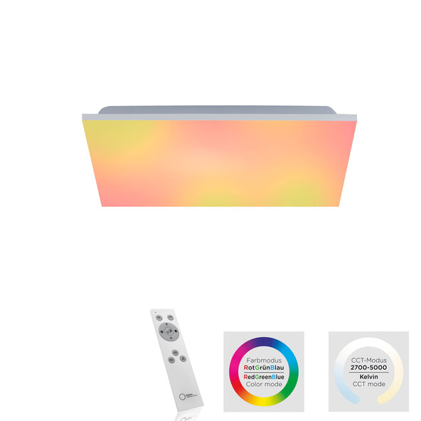 Φωτιστικό οροφής LED Yukon, 24 W, 2.750 lm, 45 x 45 cm