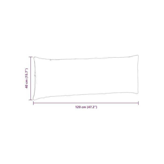 Coussins de canapé en tissu - vidaXL - Gris foncé - 120x40x20 cm - Housses amovibles - Rembourrage polyester - Lot de 2