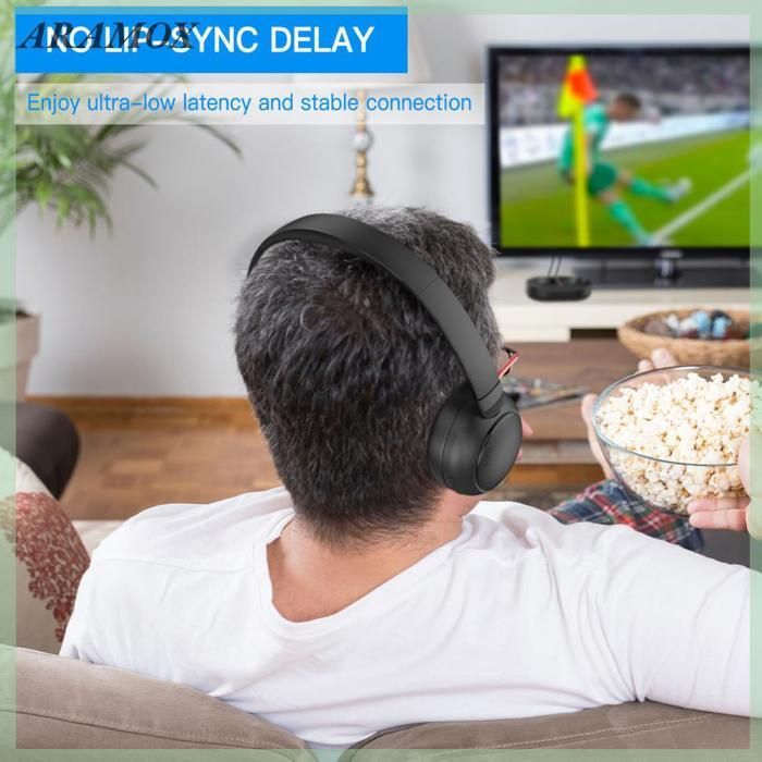 ARAMOX Casque TV sans fil Wireless Headphone For TV Watching 2.4G 5.3 Wireless TV Headset With son baladeur Prise UE