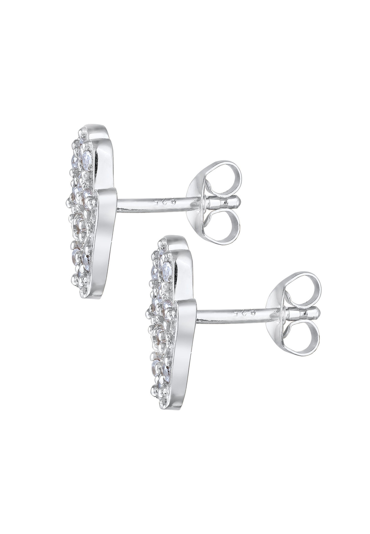 Elli Femmes Clous d'oreilles Hamsa main symbole avec Cristal de Zirconium en Argent Sterling 925