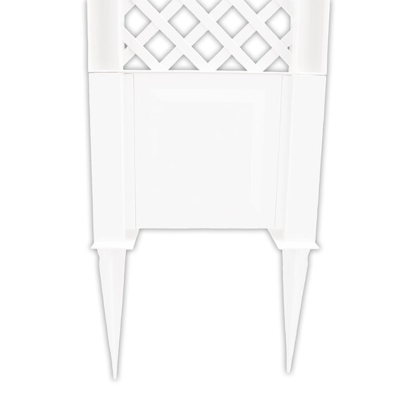 Klimrek 43 cm met grondpen, set van 2, wit