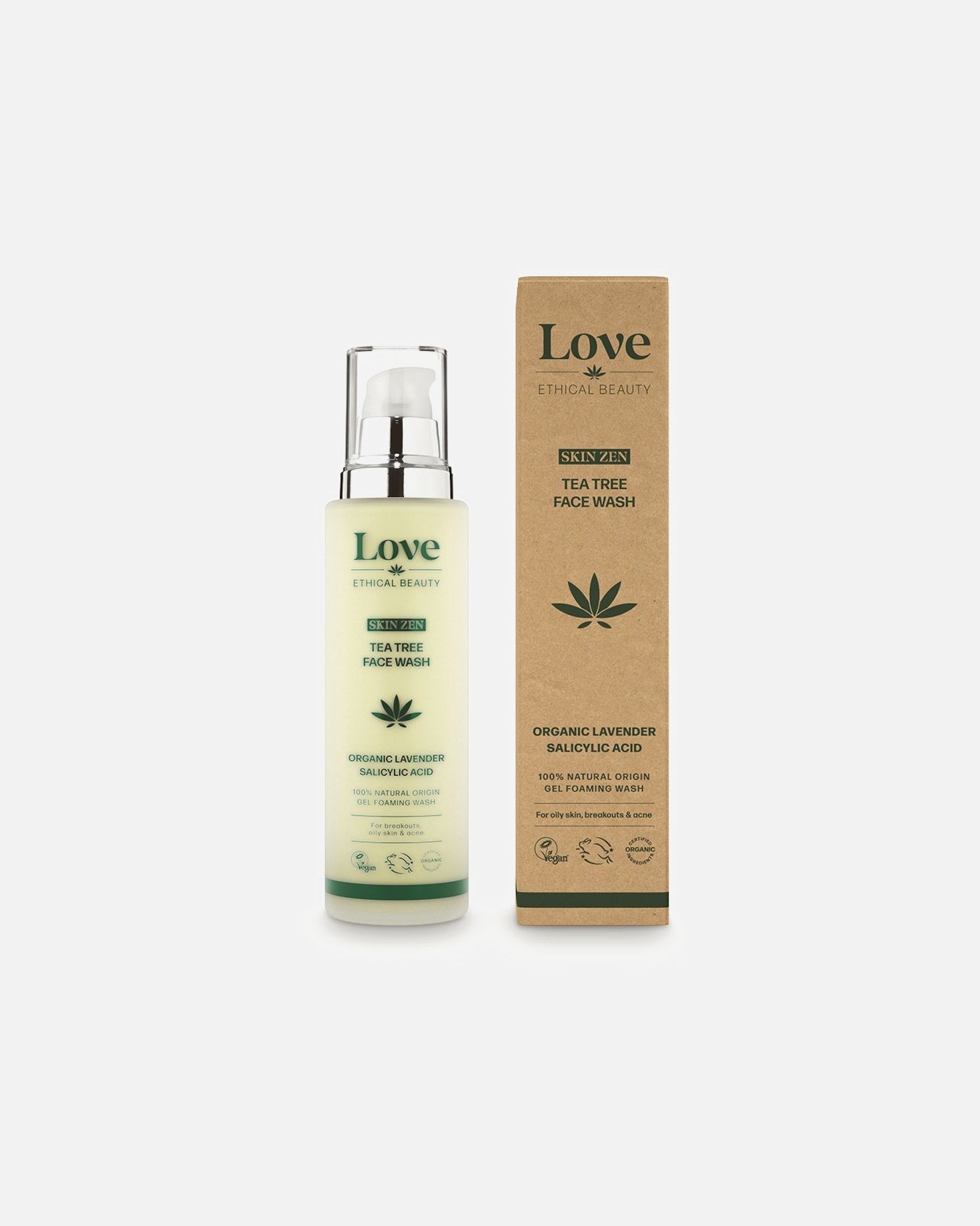 Love Ethical Beauty пена за чишћење лица Skin Zen чајевца - 100 мл