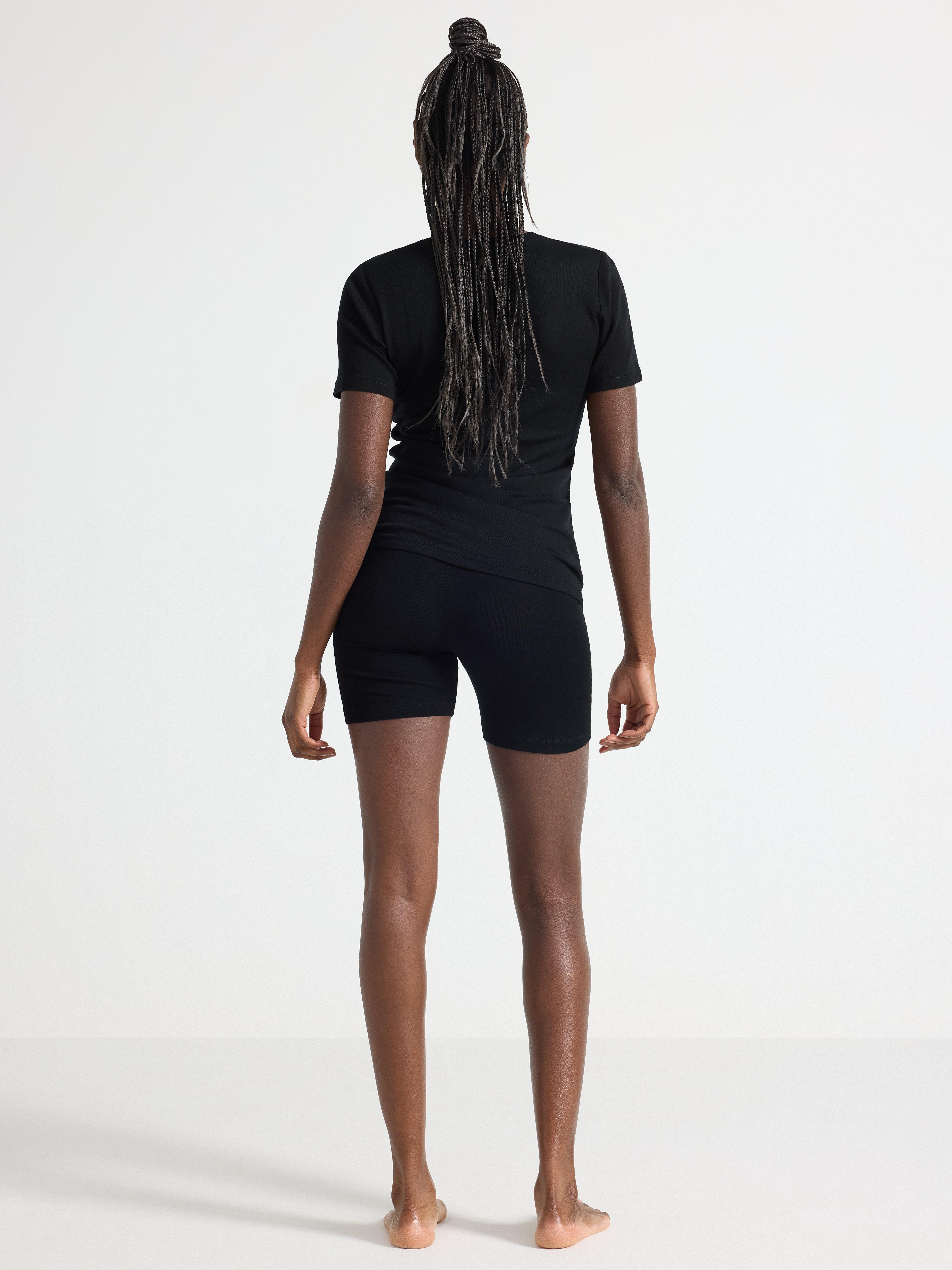 Pantalones de ciclismo de lana merino negros