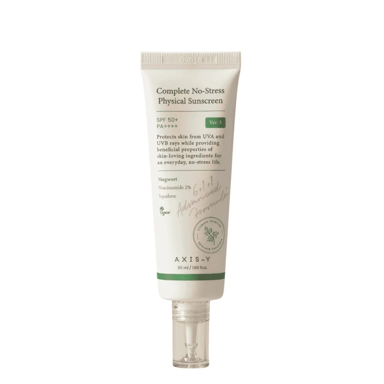 6+1+1 Complete No-Stress Physical Sunscreen V.3 SPF50+ PA++++ - Solare viso alta prot.