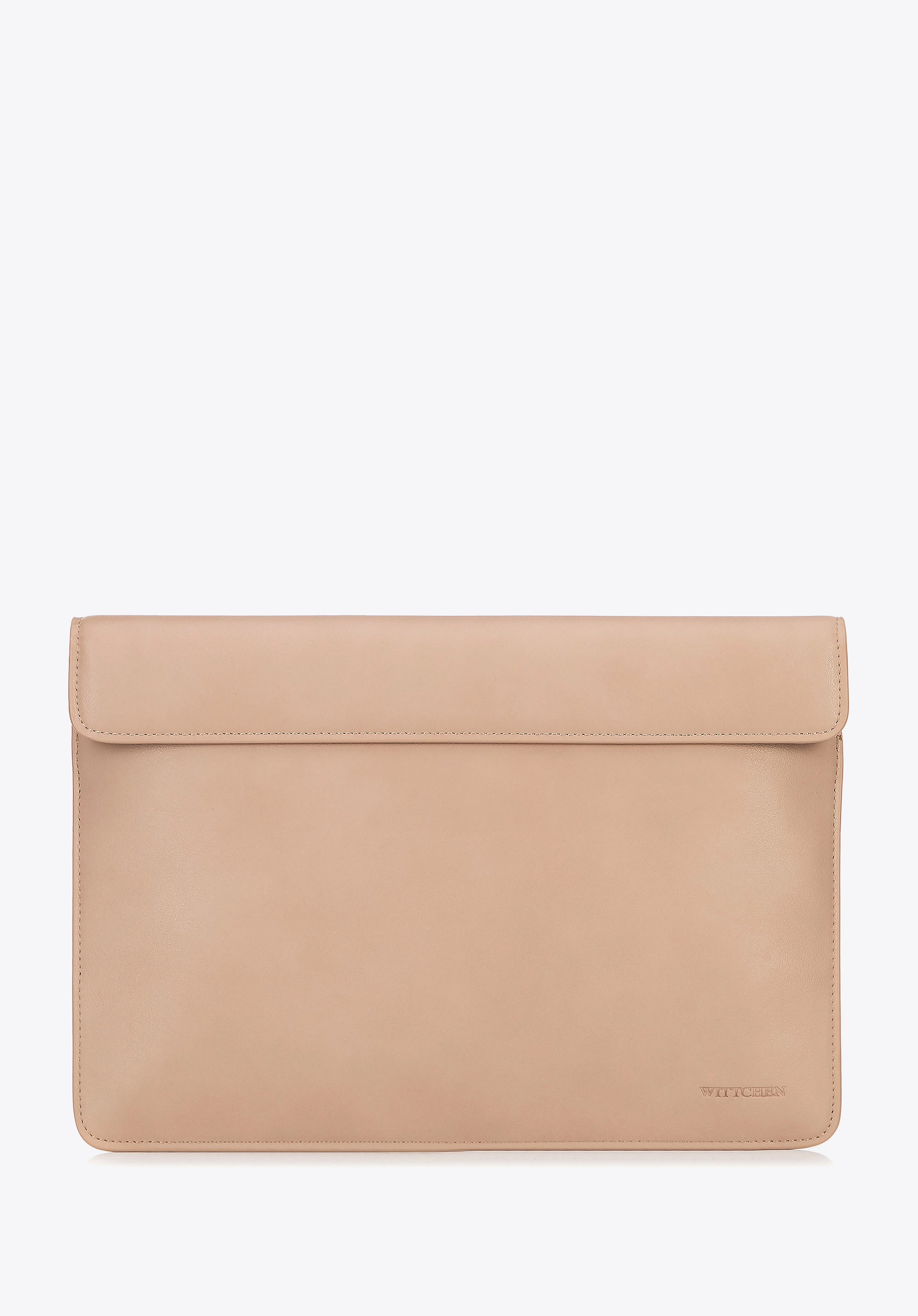 Etui na laptopa 13” z imitacji skóry beżowe