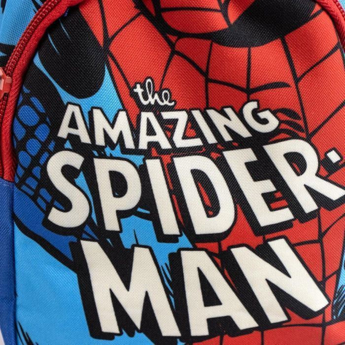 Mochila infantil - Spiderman - 23x13x7 cm - 100% poliéster - Correa para el hombro - Azul