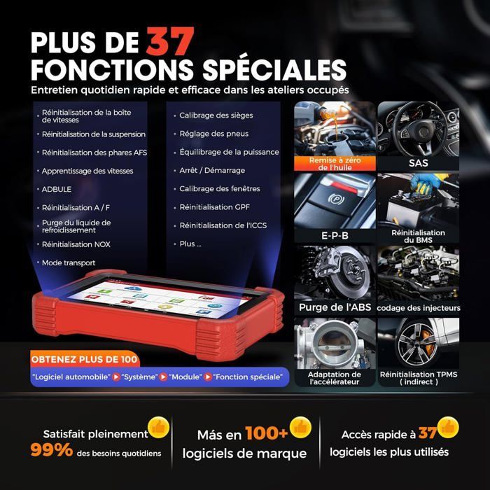 Herramienta de diagnóstico automotriz multimarca - LAUNCH - CRP919XBT - Bluetooth - Control bidireccional - Codificación de ECU