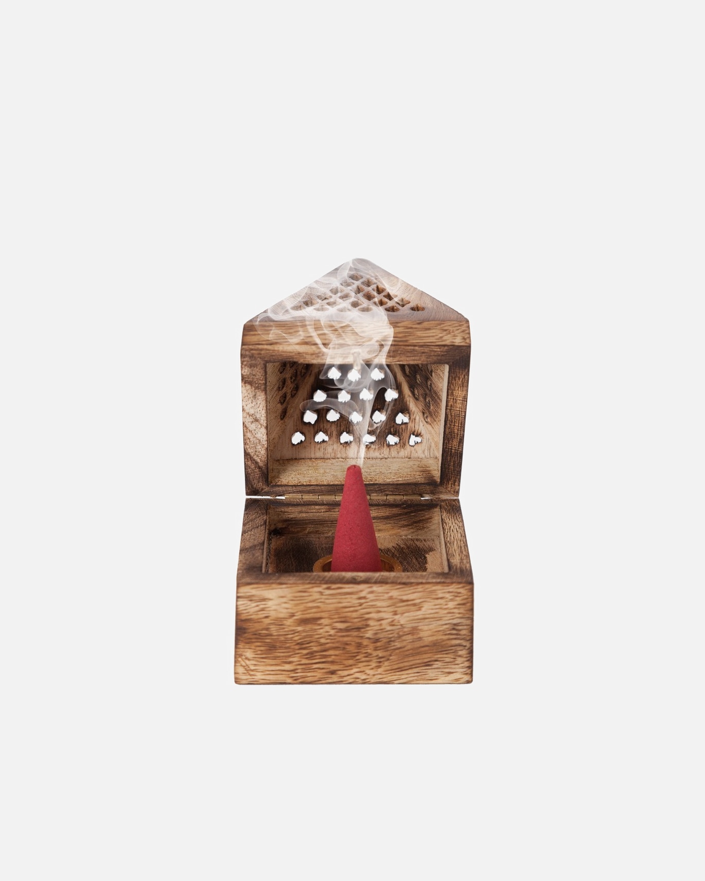 Galeo Support encens cône pyramide bois