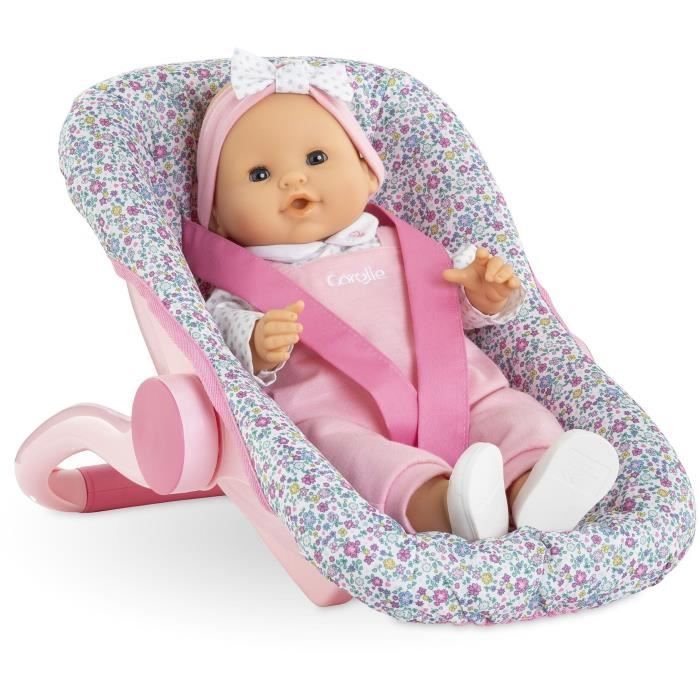 Baby doll carrier - Corolle - Floral - Lightweight and easy to handle - 3-position handle - Safe for the baby doll
