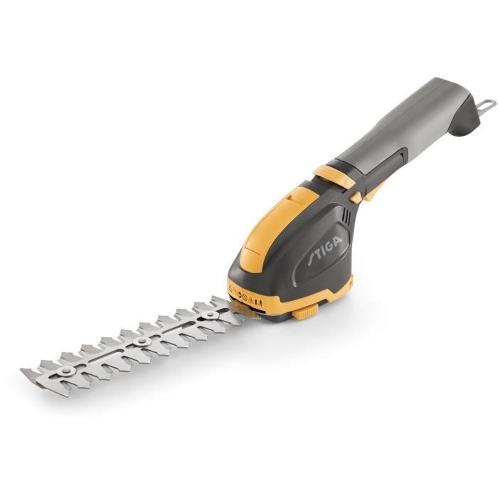 STIGA SGM 102 AE MULTIUTENSILE 2 IN 1, 10.8V 2.5AH, LAME DA 18/11 CM – MANICO GIREVOLE A 180°, CARICABATTERIE E CUSTODIA INCLUSI –