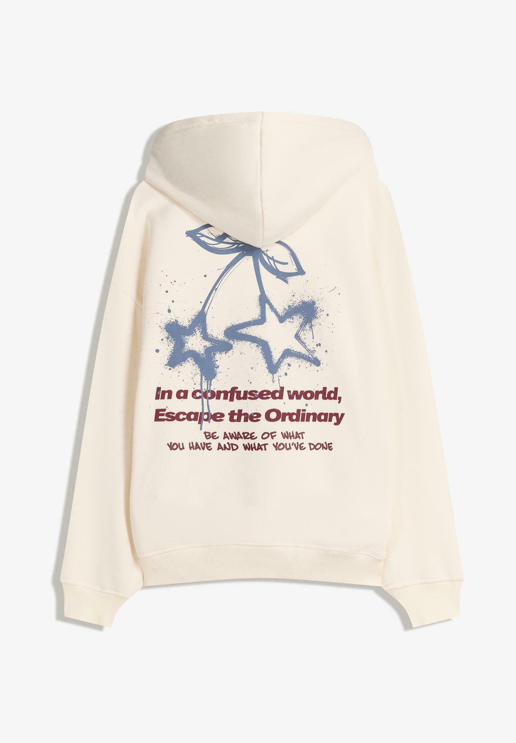 Bershka PRINTED - Hoodie - beige