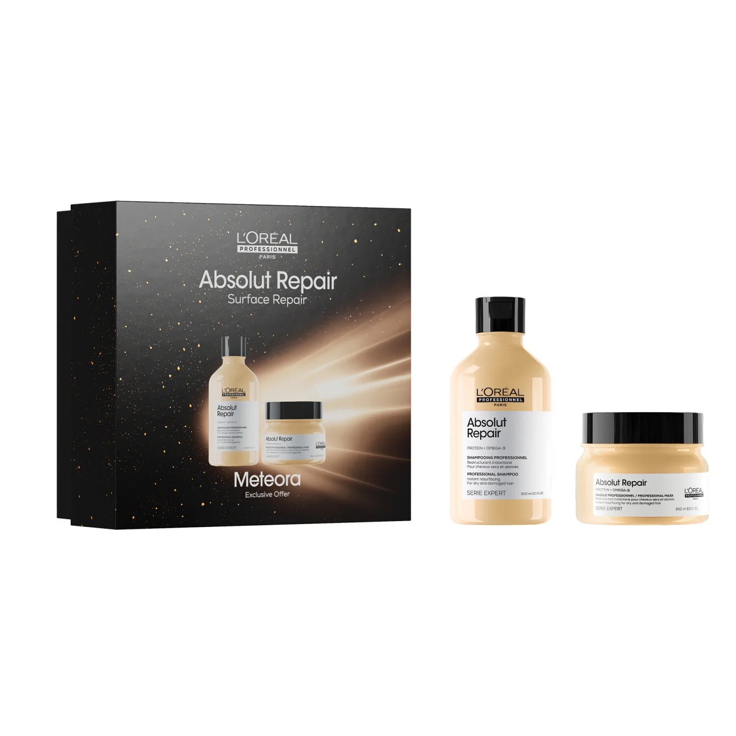 SERIE EXPERT New Cofanetto Natale Absolut Repair Shampoo + Maschera - Cofanetti per Capelli, Shampoo Ricostruttivo, Maschera Ricostruttiva Capelli