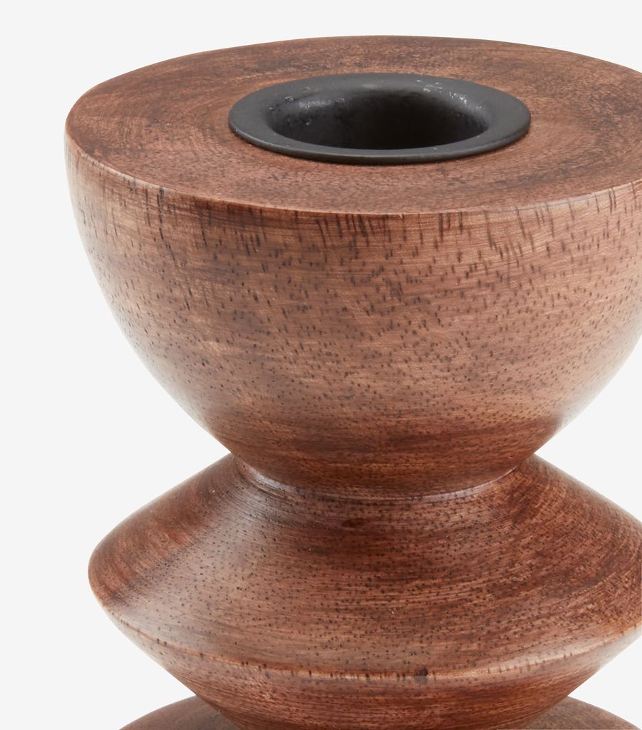 JANUS svijećnjak Ø9xV14cm smeđi