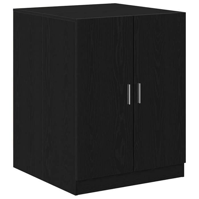 (Promozione di ottobre) Mobile per lavatrice/lavanderia/bagno - design semplice - Rovere nero 70,5 x 71,5 x 91,5 cm fg204692