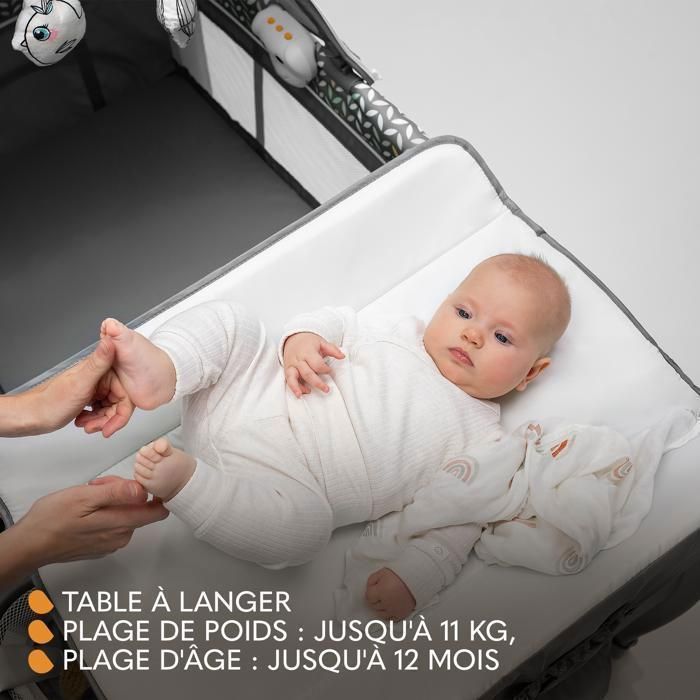 3-i-1 rejseseng - LIONELO Sven Plus - Kravlegård - Puslebord - Myggenet - Madras - 0-36 måneder - Beige