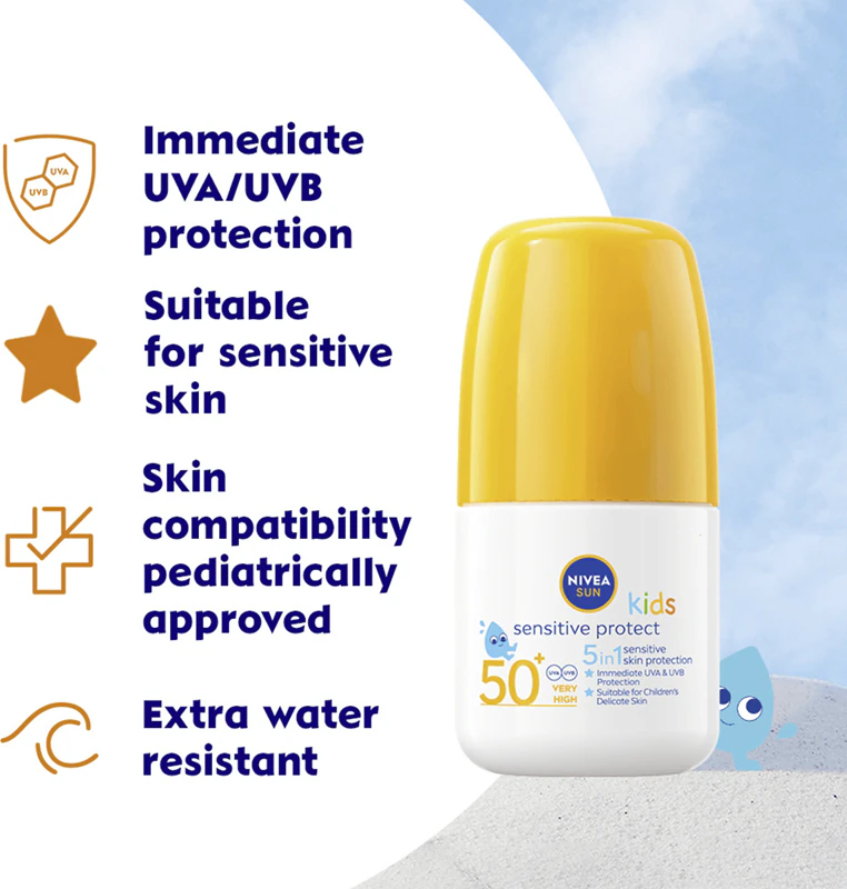 NIVEA SUN Babies & Kids roll-on opaľovací krém pre deti